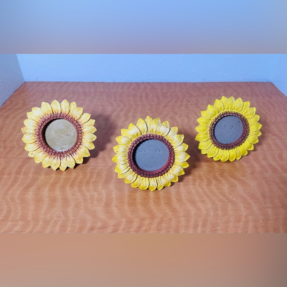 Russ Berrie Elements of Spring Sunflower 3 Photo Frames